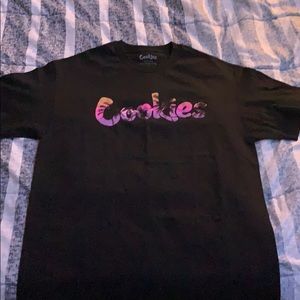 Cookies t-shirt, men’s Large, black with logo.